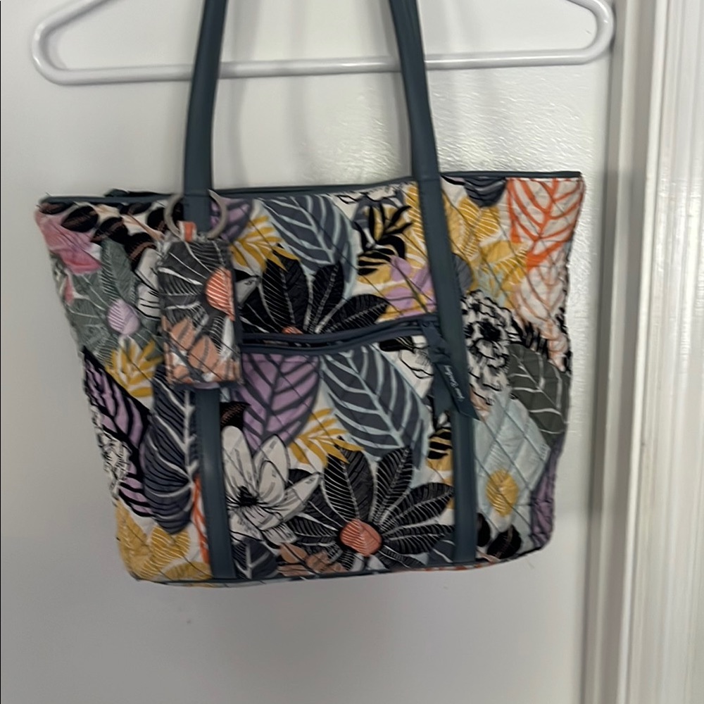 Floral Tote Bag with Black and white accents.  Vera Bradley Bag